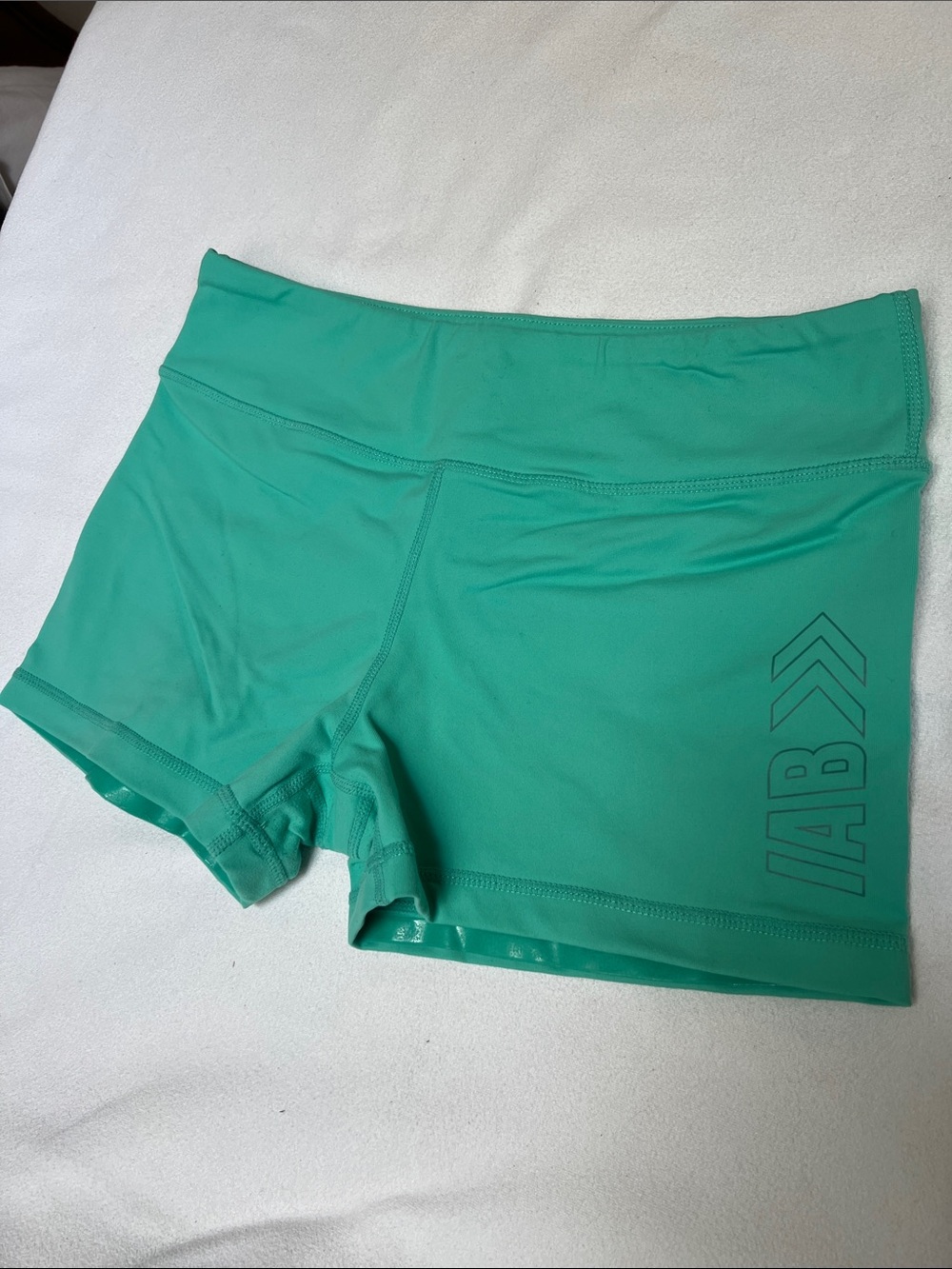 IAB MFG Aqua Green Bike Shorts with Subtle Side Logo